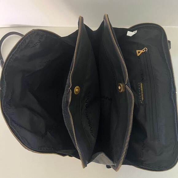 AMERICANA NWT Sharif by Americana | Black Leather Shoulder, Messenger Bag - Picture 12 of 13